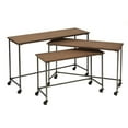 thumbnail image 1 of Tripar Wood Nesting Tables with Casters - Brown Set of 3, 1 of 5
