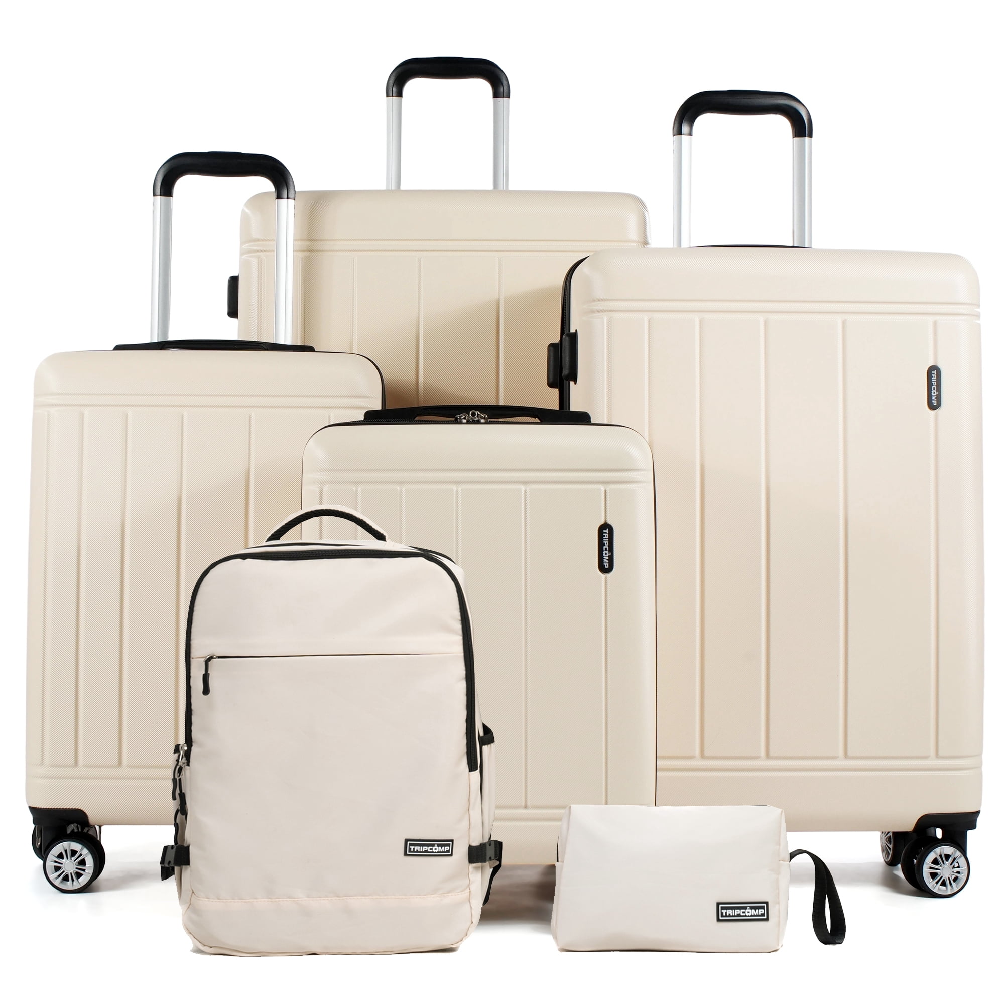 Tripcomp 3-Piece Hardside Luggage Set, Lightweight, TSA Lock