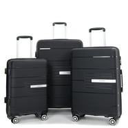 Zimtown Hardside Lightweight Spinner Dark Gray 3 Piece Luggage Set with ...