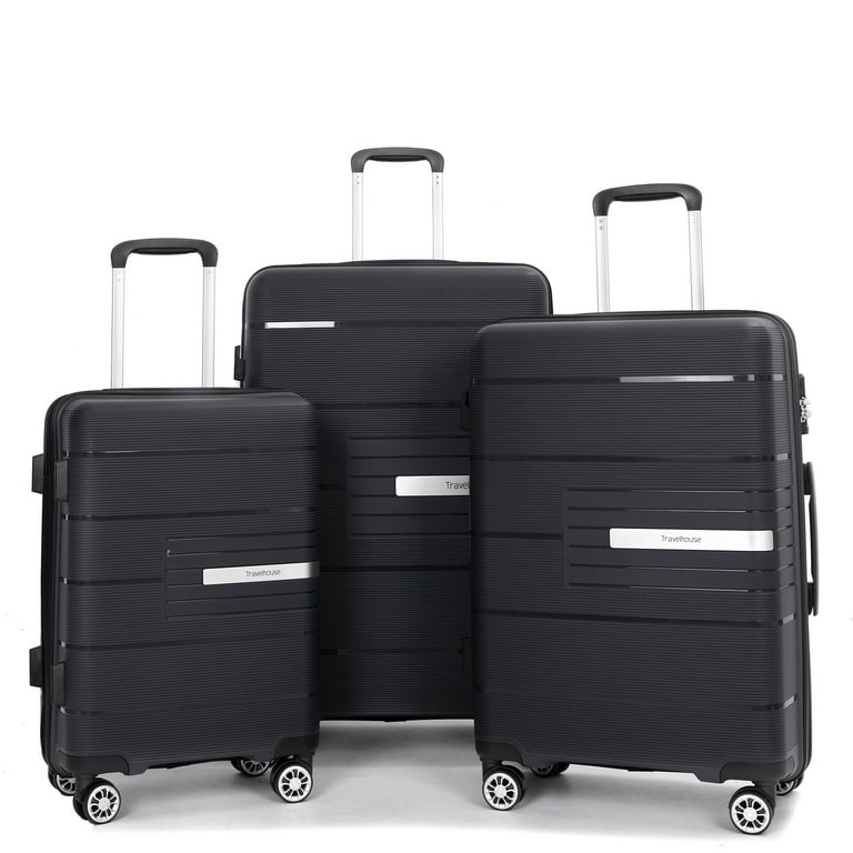 Tripcomp 3 Piece Luggage Sets Hardside Carry On Luggage PP case