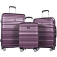 thumbnail image 1 of Tripcomp Hardside Luggage Set 3-Piece Set(21/25/29) Lightweight Suitcase 4-Wheeled Suitcase Set(Dark Purple), 1 of 12