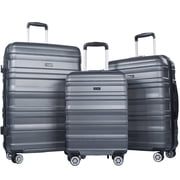 Tripcomp Hardside Luggage Set 3-Piece Set21/25/29 Lightweight Suitcase 4-Wheeled Suitcase SetGrey