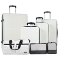 thumbnail image 1 of Tripcomp 7-Piece Hardshell Luggage Set with Duffel Bags, Multi-Size Spinner Suitcases (16/20/24/28-Inch + 3 Extra Bags) with TSA Lock,White, 1 of 11
