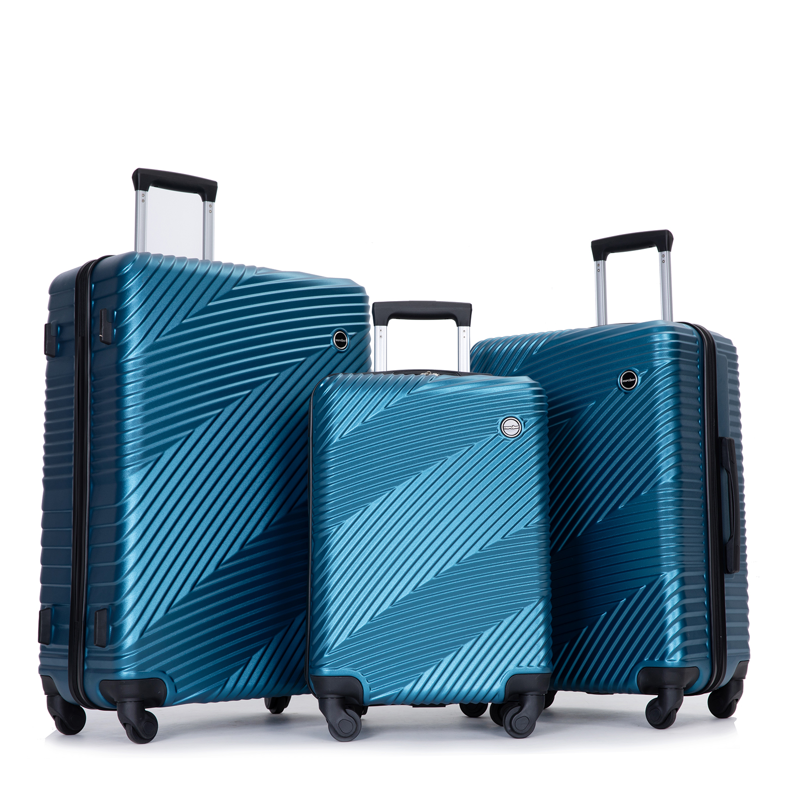 Tripcomp Luggage 3 Piece Set,Suitcase Set with Spinner Wheels Hardside Lightweight Luggage Set 20in24in28in.(Blue) - image 1 of 8