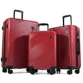 thumbnail image 1 of Tripcomp Luggage 3 Piece Set,Suitcase Set with Spinner Wheels Hardside Lightweight Luggage 20in24in28in.(Red), 1 of 9