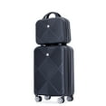 thumbnail image 1 of Tripcomp Luggage Sets 2 Piece Suitcase Set (14/20/)Hardside Suitcase with Spinner Wheels Lightweight Carry On Luggage(Black), 1 of 9