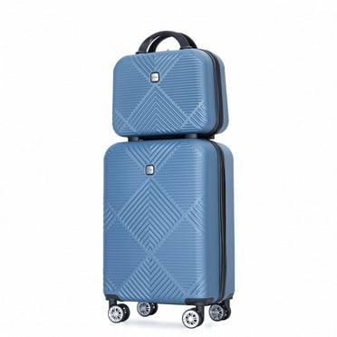 Tripcomp Luggage Sets 2 Piece Suitcase Set (14/20/)Hardside Suitcase with Spinner Wheels Lightweight Carry On Luggage(Blue)