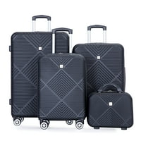4-Piece Tripcomp Suitcase Set with Spinner Wheels