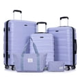 thumbnail image 1 of Tripcomp 5-Piece Hardside Luggage Set with Duffel Bag & Spinner Wheels, 20/24/28 Inch Lightweight ABS Suitcases with TSA Lock, Light Purple, 1 of 11