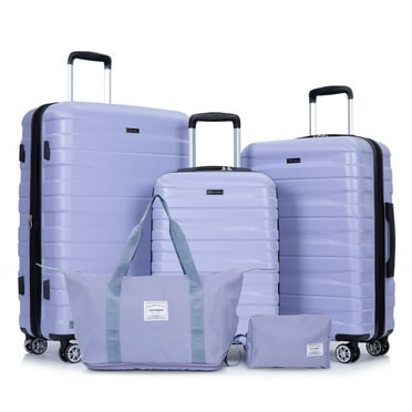 Tripcomp Luggage Sets 5 Piece Duffel Bag,Hardside Travel Luggage  (20/24/28) with TSA Lock,Expandable Suitcase  with Spinner Wheels.(Light Purple)