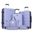 thumbnail image 1 of Tripcomp 5-Piece Hardside Luggage Set with Duffel Bag & Spinner Wheels, 20/24/28 Inch Lightweight ABS Suitcases with TSA Lock, Light Purple, 1 of 13