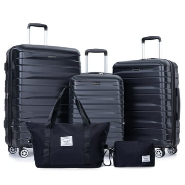 Tripcomp Luggage Sets 5 Piece Duffel Bag,Hardside Travel Luggage (20/24/28) with TSA Lock,Expandable Suitcase with Spinner Wheels.(Black)