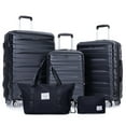 thumbnail image 1 of Tripcomp Luggage Sets 5 Piece Duffel Bag,Hardside Travel Luggage (20/24/28) with TSA Lock,Suitcase with Spinner Wheels.(Black), 1 of 11