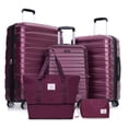 thumbnail image 1 of Tripcomp 5-Piece Hardside Luggage Set with Duffel Bag & Spinner Wheels, 20/24/28 Inch Lightweight ABS Suitcases with TSA Lock,Wine Red, 1 of 13