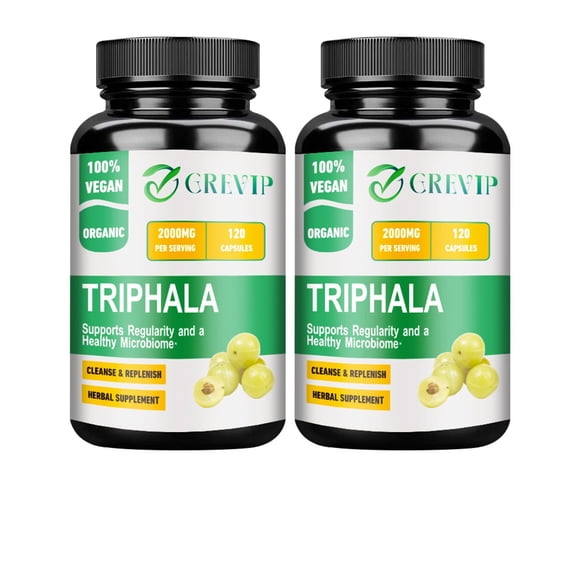 Triphala Capsules 2000mg - Supports Regularity, Digestive Support, Colon Cleanse - 120 Capsules
