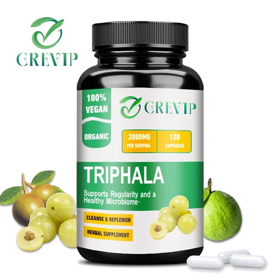 Triphala Capsules 2000mg - Supports Regularity, Digestive Support, Colon Cleanse - 120 Capsules