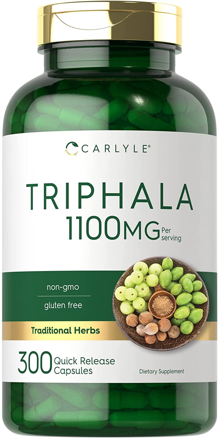 Triphala Supplement 1100mg 300 Capsules by Carlyle