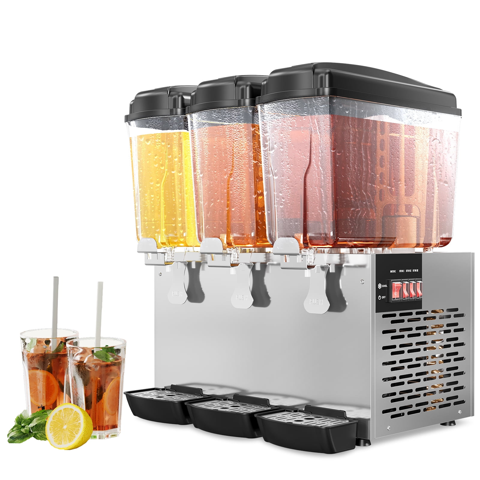 Easy Scrub Fast Triple 18L Commercial Beverage Dispenser – 380W Stainless Steel, Fast ...