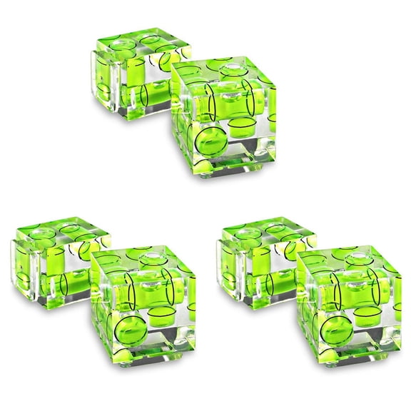 Triple 3 Hot Shoe Bubble Spirit Level Compatible for DSLR Camera (6 Pack)
