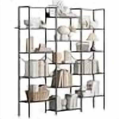 Triple 5 Tier Bookshelf, 13-Shelf Wide Open Bookcase, Heavy Duty Metal Frame and Particle Board, Freestanding Storage Display Shelf for Home Office,Black