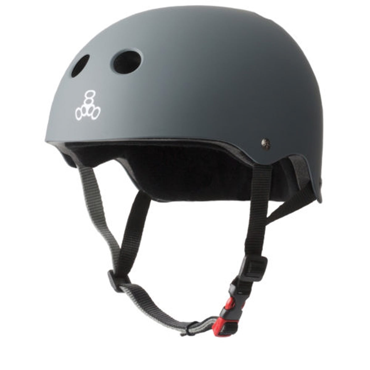 Triple 8 Certified Sweat Saver Multi-Sport Skate and Bike Gray Helmet for Kids