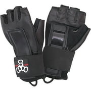 Triple 8 Hired Hands Unisex M Black Skateboarding Wrist Guard Gloves (2 Pack)