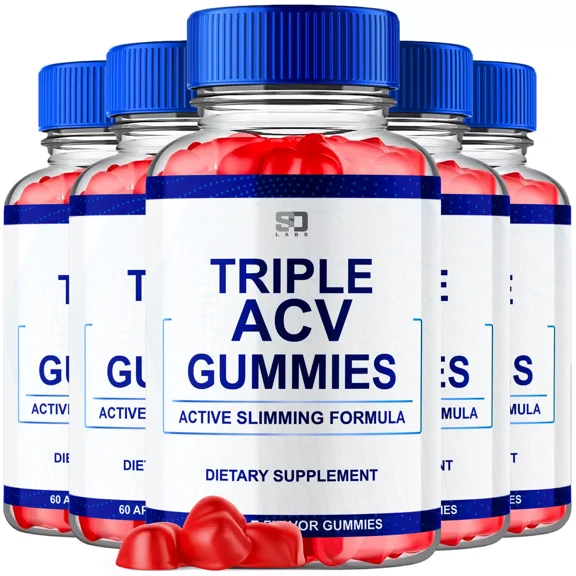 Triple ACV Gummies Active Slimming Formula (5 Pack)