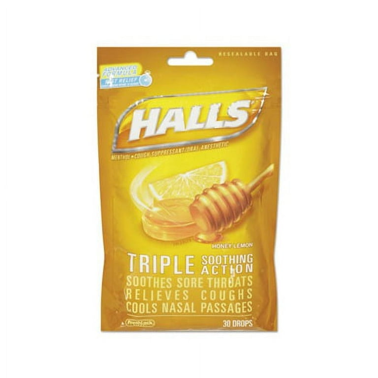 Triple Action Cough Drops, Honey-Lemon, 30/Bag, 12 Bags/Box Triple Action Cough Drops, Honey-Lemon, 30/Bag, 12 Bags/Box