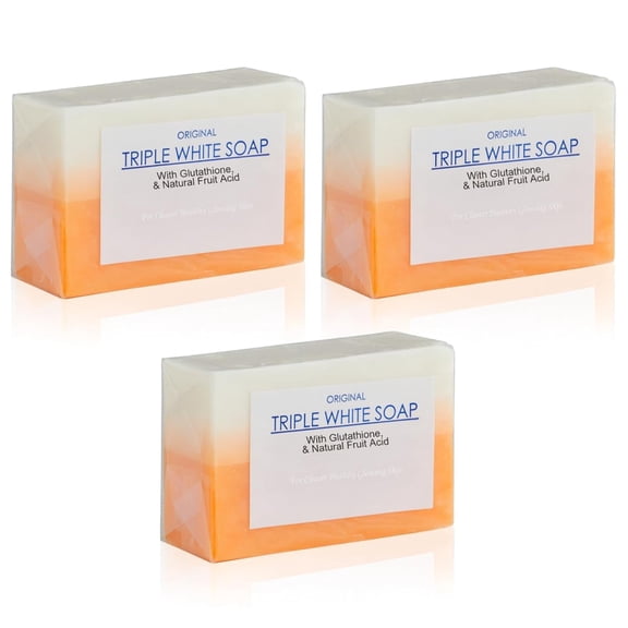 Triple Action Radiance Soap Bar – Cold-Processed Deep Cleansing & Exfoliating Formula for Face and Body - Reduces Uneven Skin Texture - Nourishing, Gentle, Non-Drying - 150g x 3 Bars