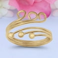 thumbnail image 1 of Triple Band Toe Ring 925 Sterling Silver Thin Adjustable Stylish Rings For Women Size 9, 1 of 5