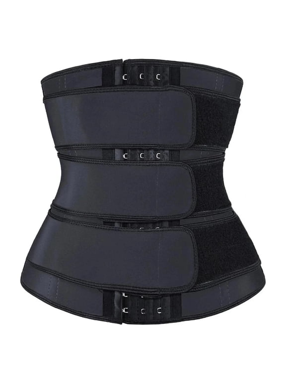Triple Belt Neoprene Waist Trainer for Women – High Waist Tummy Control Corset with Heat-Trapping Fat Burning, Adjustable Body Shaper for Workout & Daily Use