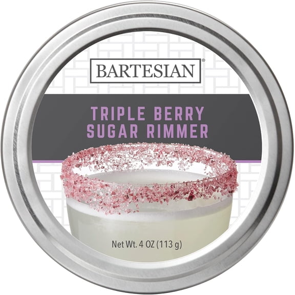 Triple Berry Sugar Cocktail Glass Rimmer - Cocktails Glasses Sweet Rimming Garnish for Bar Drink Lemon Drop, Margaritas, Gimlets, Cosmopolitan - Home Bartending Mixology Supplies