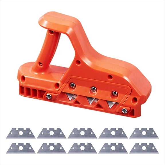 Triple-Blade Edge Planer, Triple Planer with 10pcs Blades, Hand Tools Gypsum Board Cutter 45°,1 PCS Triple-Blade Edge Planer 10 PCS Blade