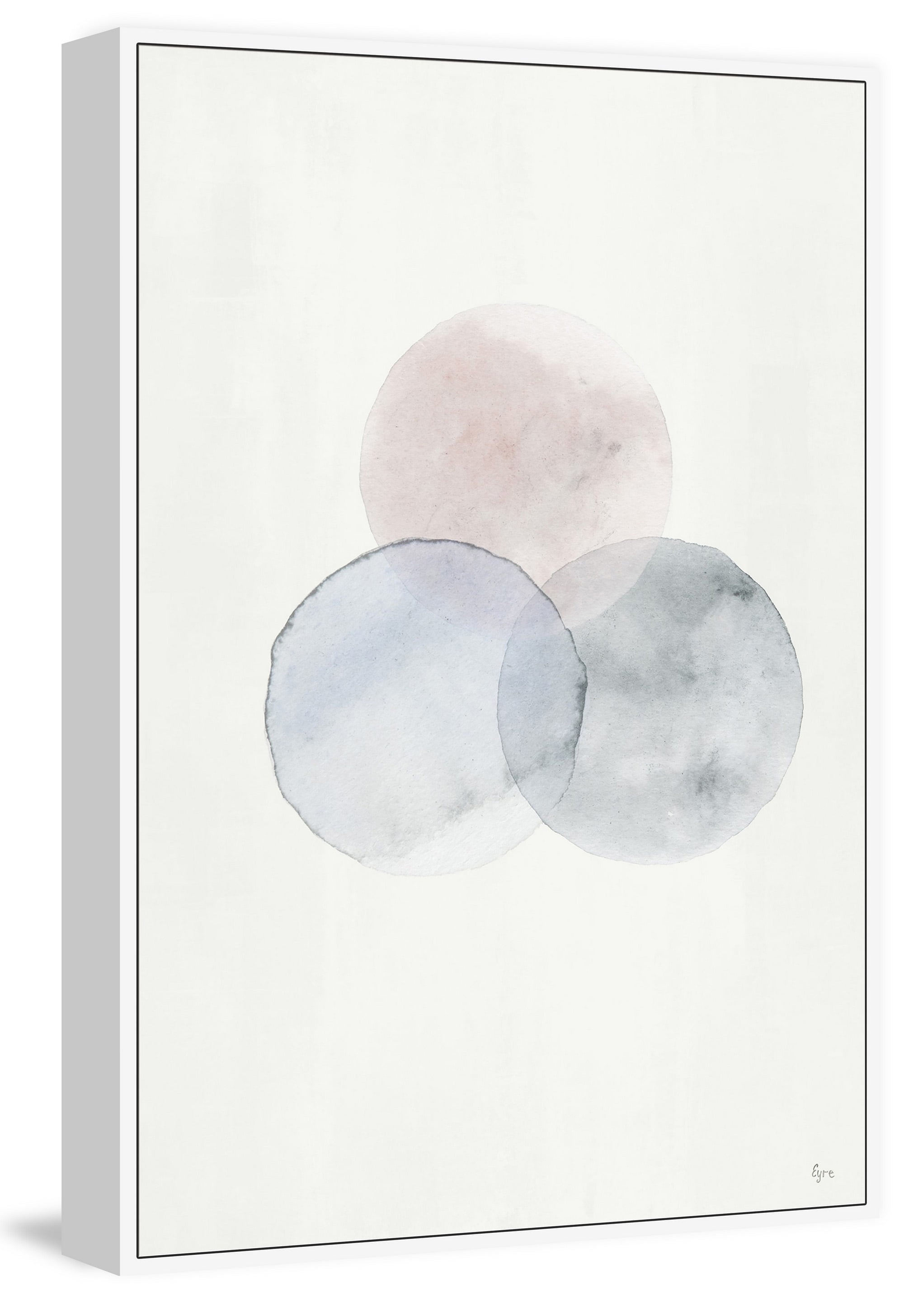 Triple Blotch Floater Framed Painting Print on Canvas