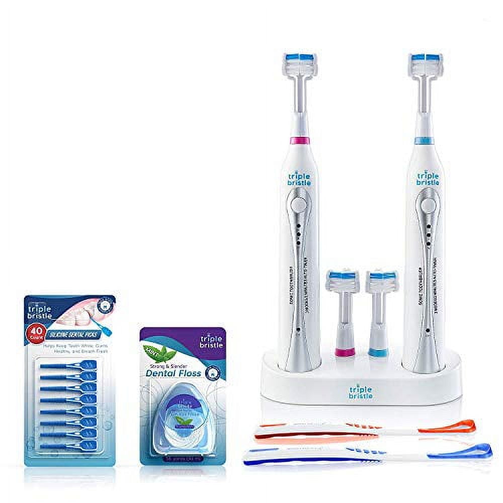 Triple Bristle DUO 2 Sonic Toothbrushes with Dual Charging Station