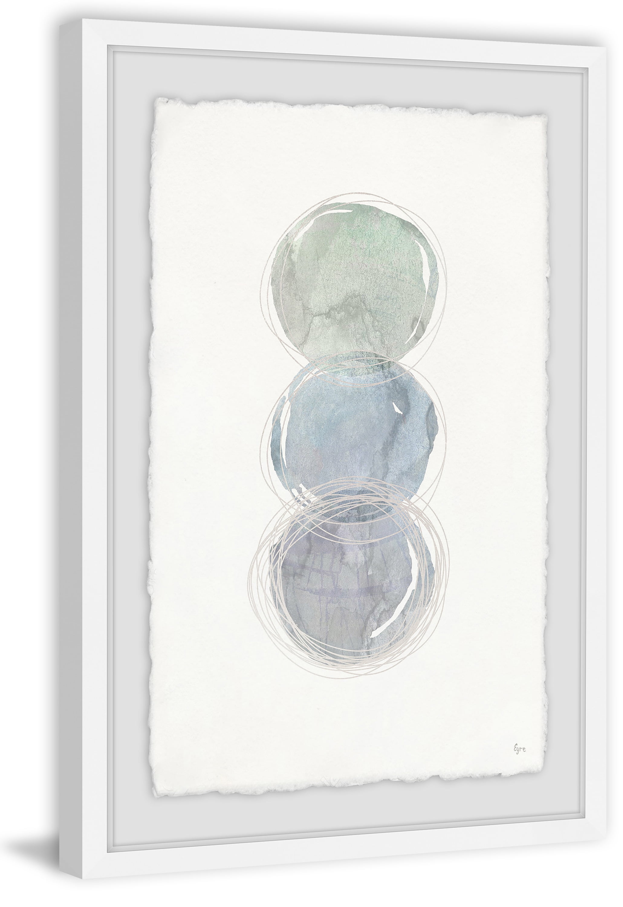 Triple Bubbles Framed Painting Art Print