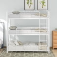 thumbnail image 1 of Triple Bunk Bed with Built-in Ladder, Bunk Bed Twin-Over-Twin-Over-Twin, Metal Triple Bunk Beds for Kids, No Box Spring Needed, Divided into Three Separate beds, 1 of 7