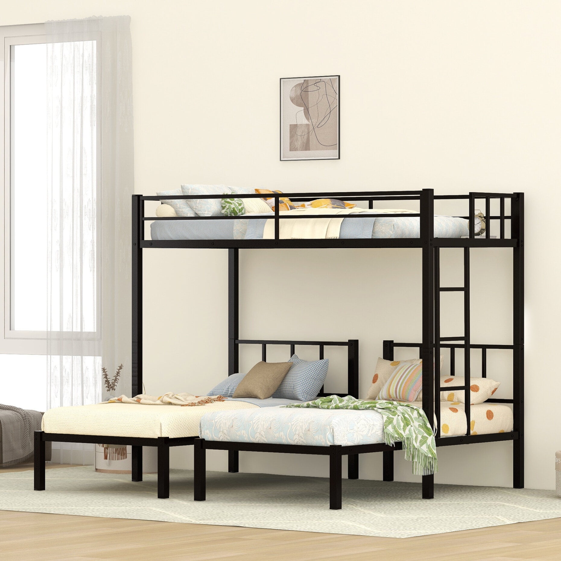 Triple Bunk Bed for 3 Adults & Teens, Twin Over Twin & Twin Bunk Beds