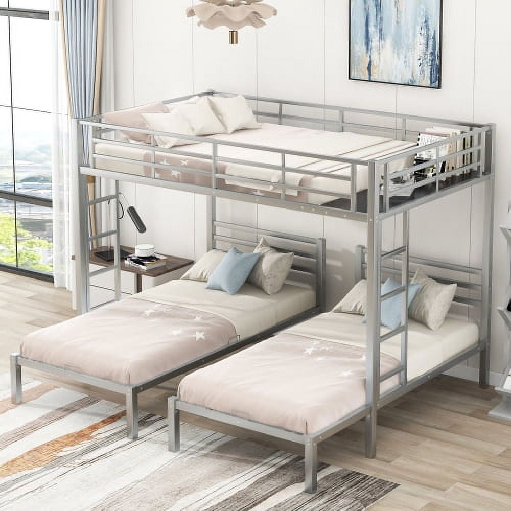 Triple Bunk Beds Harper Bright Designs Full Over Twin Twin