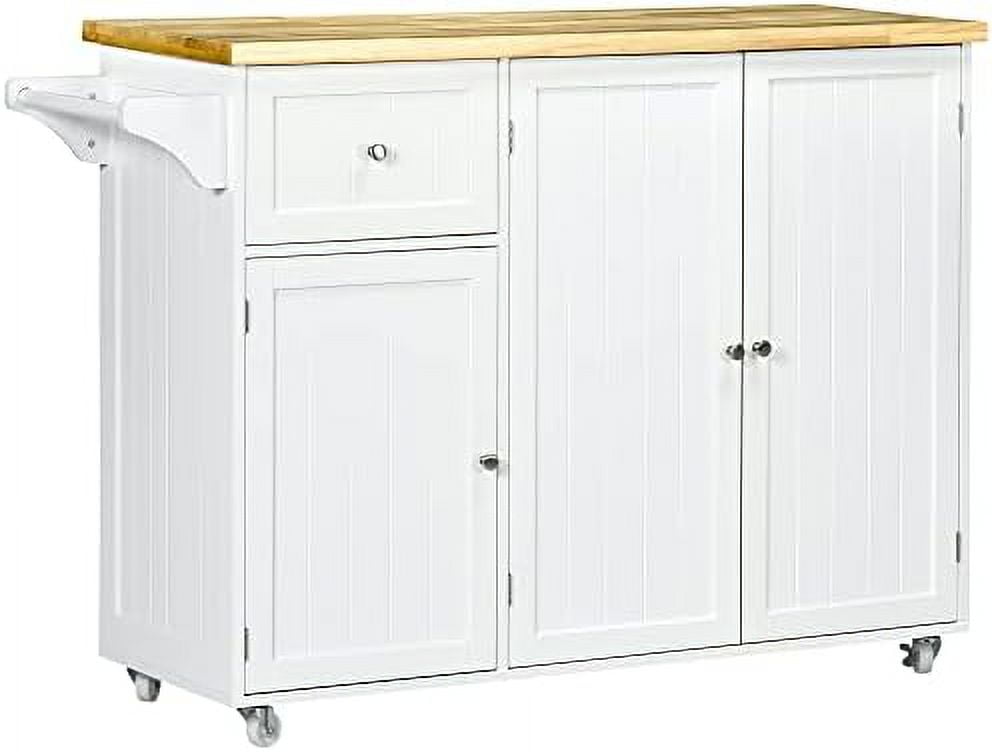 Rolling Kitchen Island on Wheels Kitchen Cart with Shelf