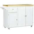 Rolling Kitchen Island on Wheels Kitchen Cart with Shelf