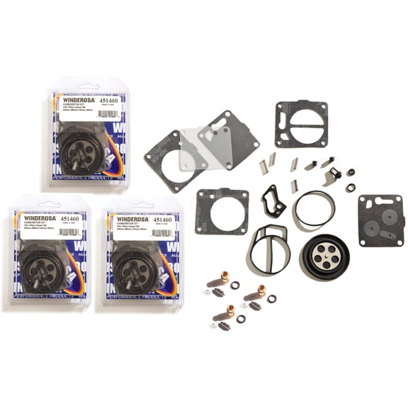 Triple Carb Carburetor Rebuild Kit With Needle Seats Yamaha GP1200 1997-1999