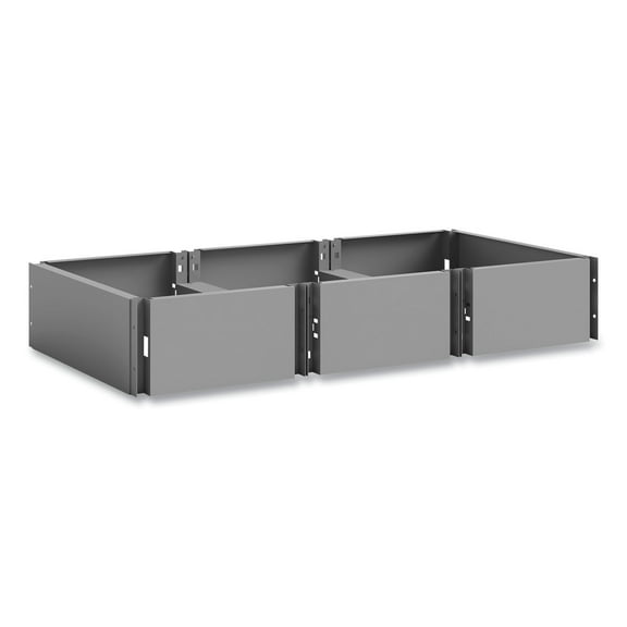 Triple Continuous Metal Locker Base Addition, 35w x 16d x 5.75h, Gray, Ships in 1-3 Business Days | Bundle of 2 Each