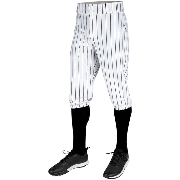 Champro Youth Triple Crown 2.0 Pinstripe Knicker Baseball Pant White/Black XS