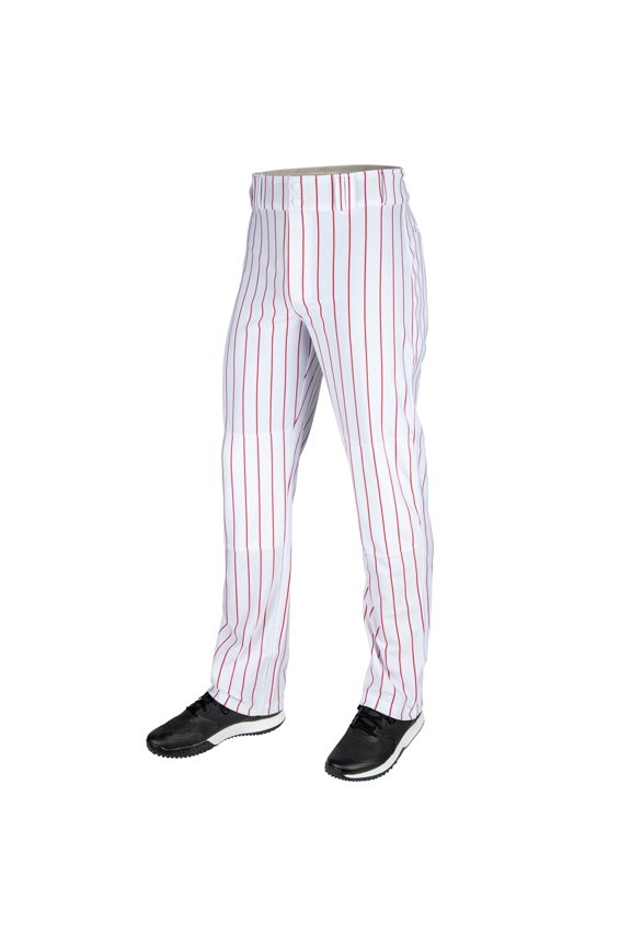 Triple Crown 2.0 OPEN-BOTTOM PINSTRIPE - WHITE,SCARLET - S