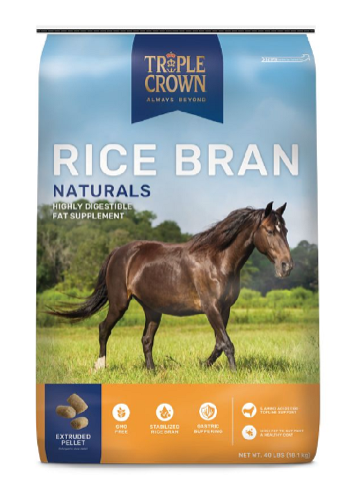 Triple Crown 3006782 Rice Bran Naturals Horse Supplement, 40 lb. Bag