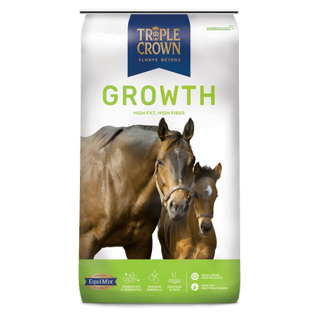 Triple Crown Growth Foal & Mare Feed, Broodmares & Breeding Stallions, Horse Feed, 50 lbs