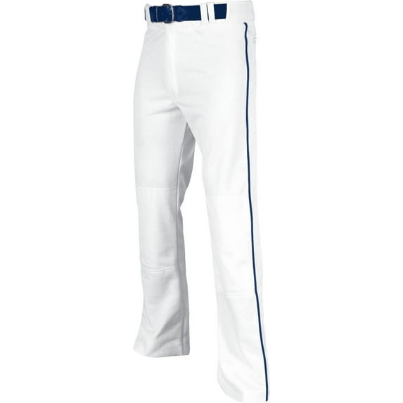 Triple Crown Open-Bottom Baseball Pants with Braid, Adult 2X-Large, White with Navy Braid
