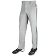 thumbnail image 1 of Triple Crown Open-Bottom Baseball Pants with Braid, Adult X-Large, Grey with Navy Braid, 1 of 5