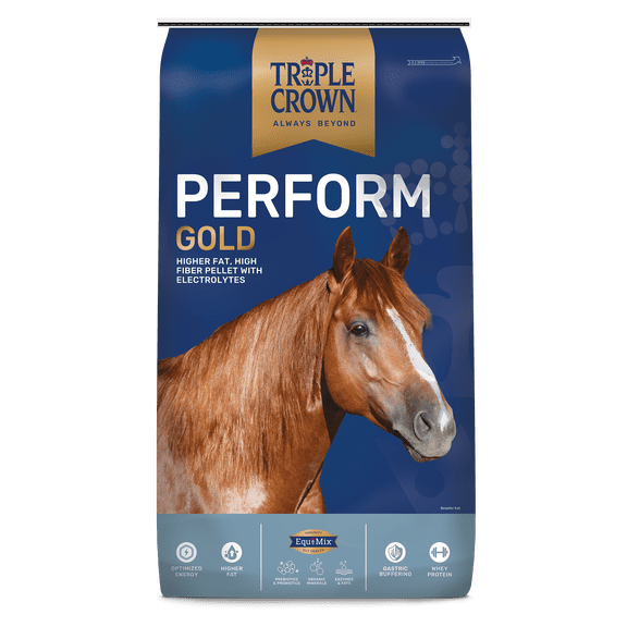 Triple Crown Perform Gold Horse Feed, High-Fat Horse Supplement, 50 lbs